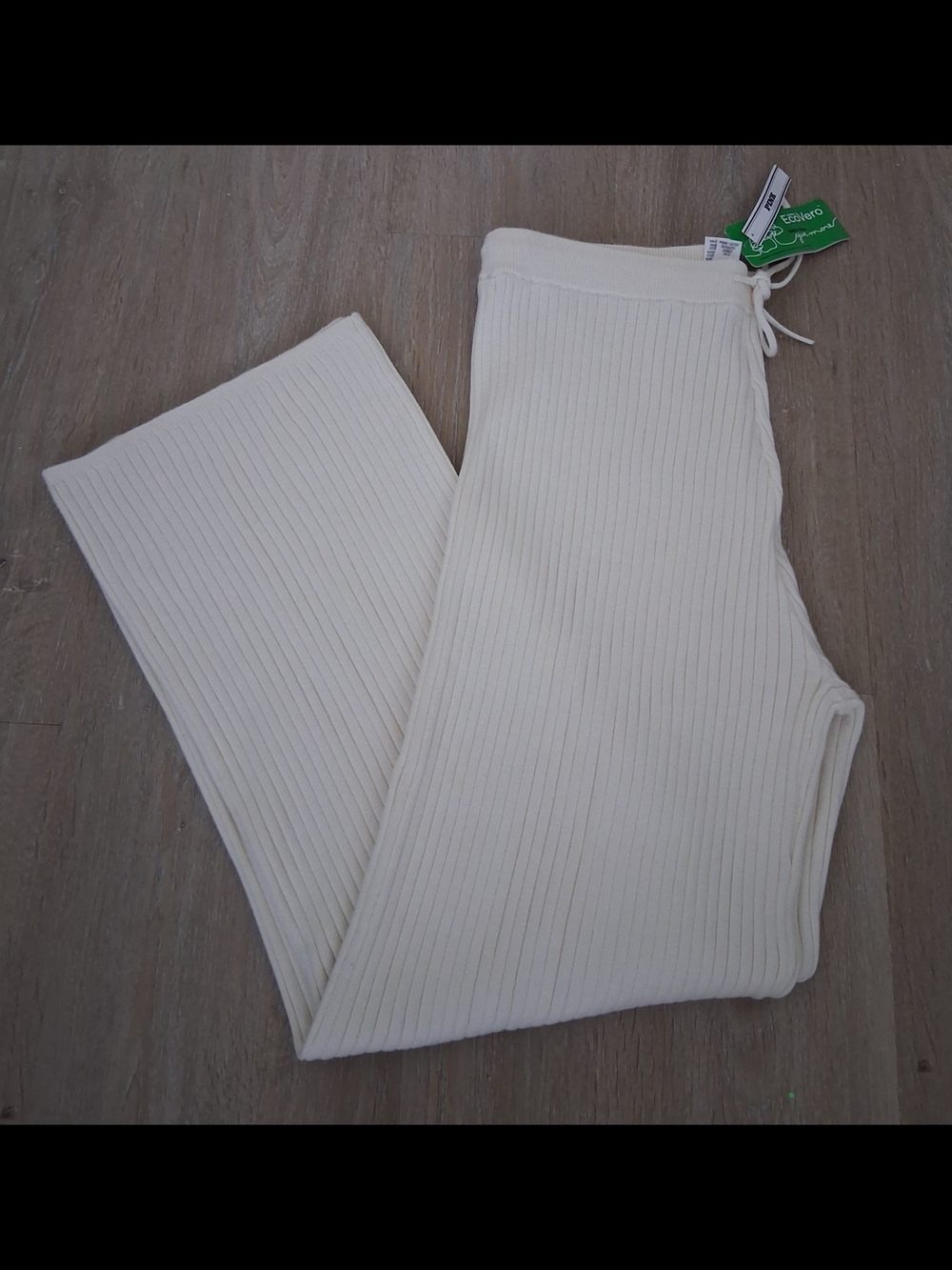 PINK Victoria's Secret Ribbed Lounge Pants in Cream High Quality - Picture 1 of 7